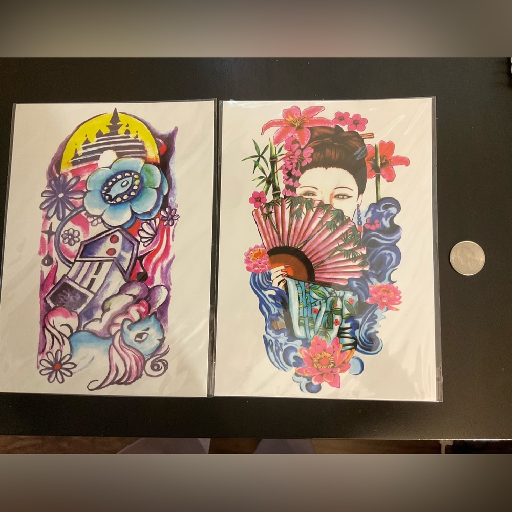 washable tattoos/ temporary tattoos